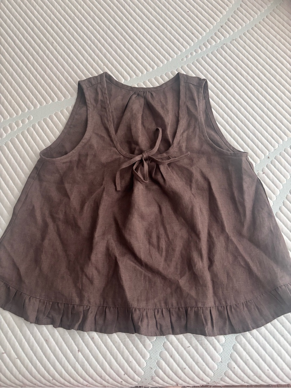 notPERFECTLINEN Berry Top S/M in Chocolate - Picture 2 of 4